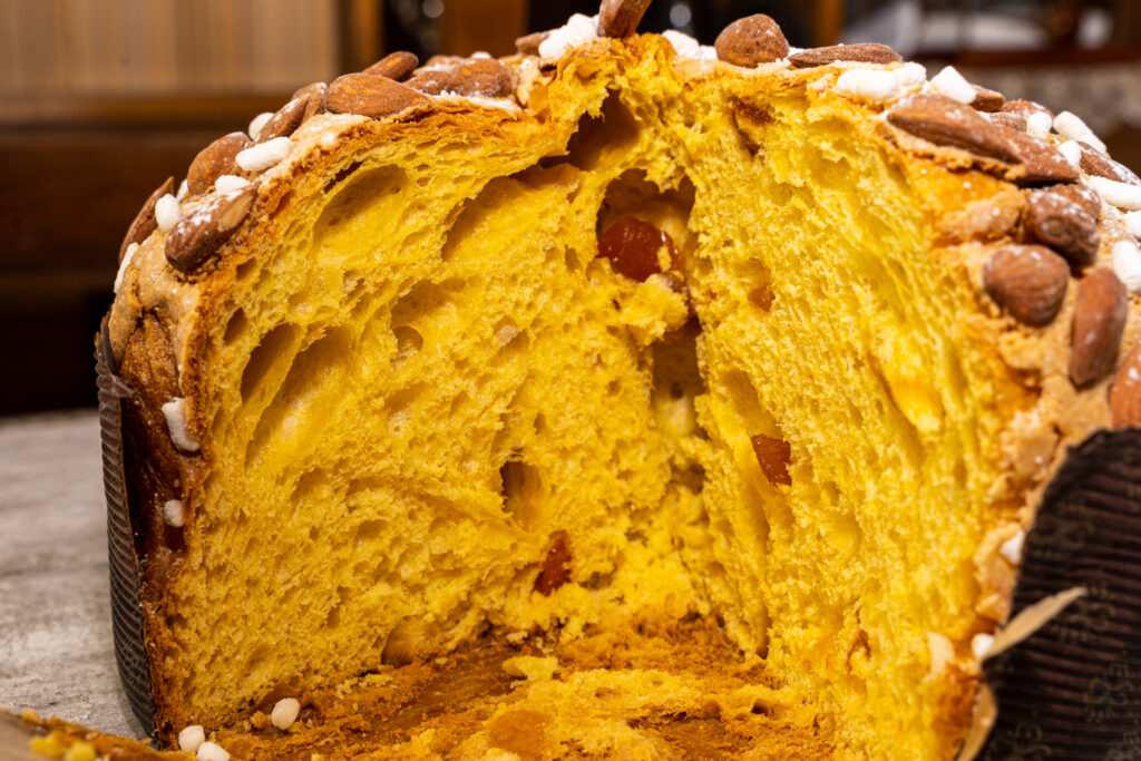 panettone classico aperto