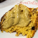 fetta panettone pistacchio e crema al pistacchio